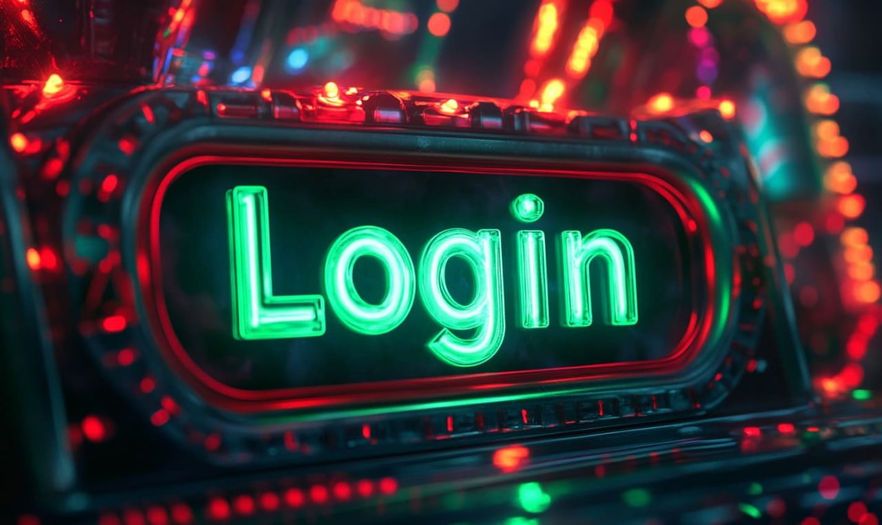 Pengguna sedang login dengan aman menggunakan perangkat mobile